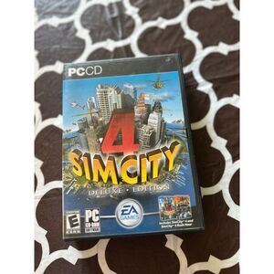 SimCity 4 Deluxe Edition PC Big Box Video Game CIB 2-Disc Set Maxis EA 2003